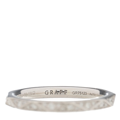 Graff 18K White Gold Diamond Laurence Graff Signature Band Ring 49 5 5 of 7