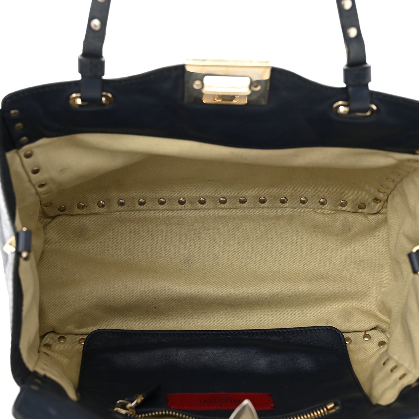 Vitello Small Rockstud Tote Marine