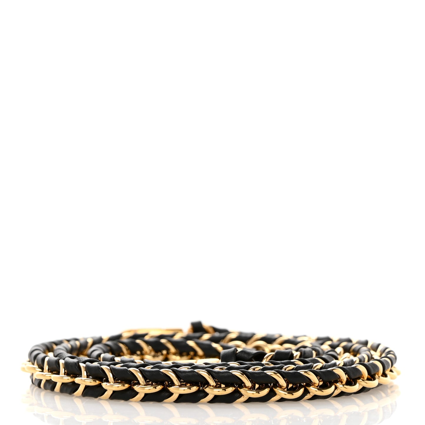 Calfskin Multi Pochette Chain Shoulder Strap Black Gold