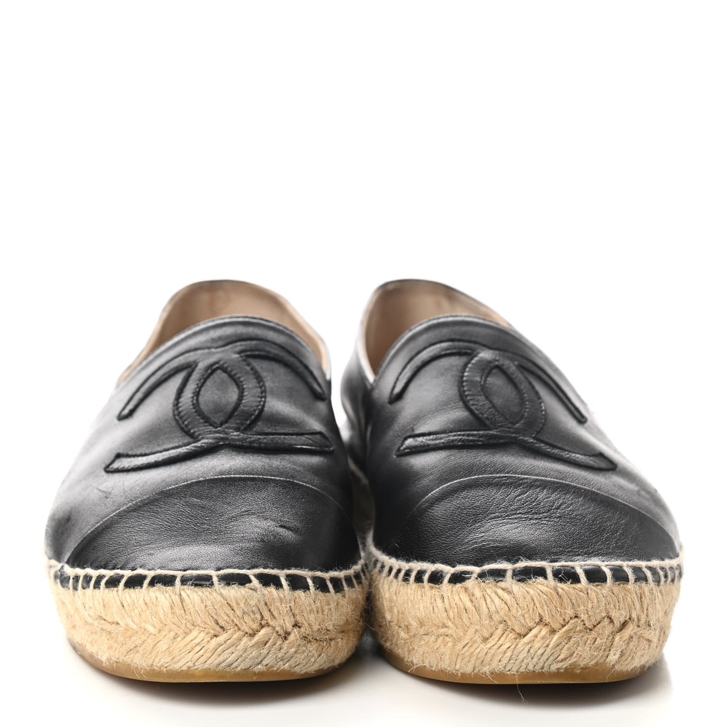 Lambskin CC Espadrilles 35 Black