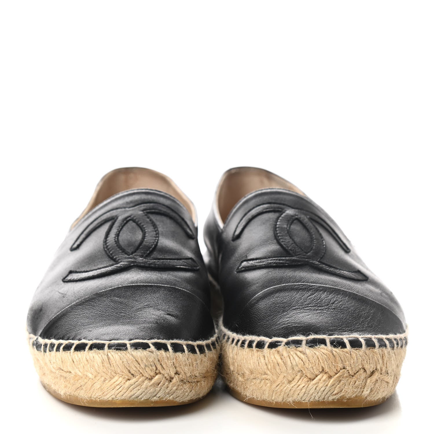 Chanel Lambskin CC Espadrilles 35 Black 2 of 10