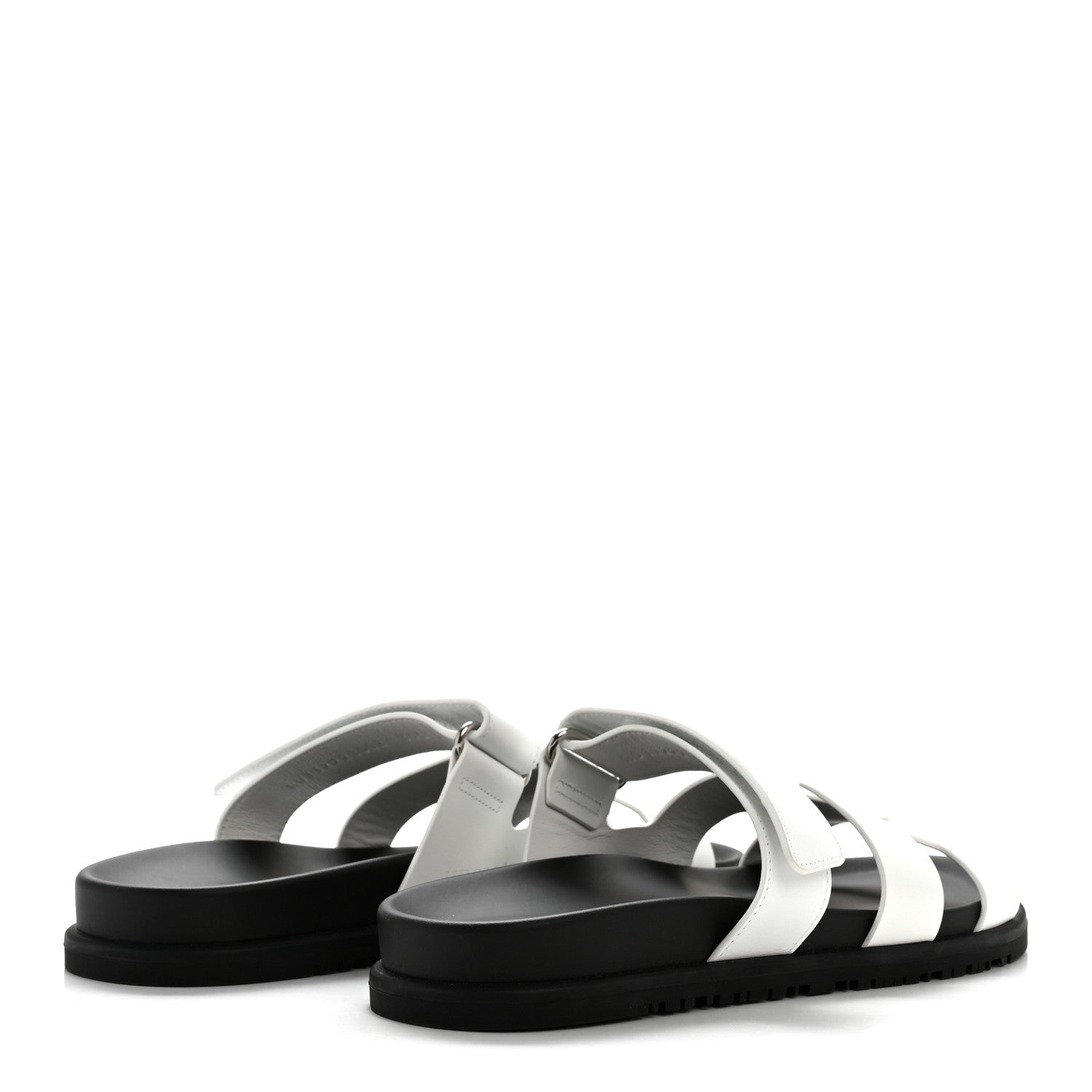 Hermes Calfskin Womens Chypre Sandals 39.5 White 5 of 10