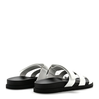 Hermes Calfskin Womens Chypre Sandals 39.5 White 5 of 10