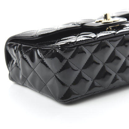 Chanel Patent Calfskin Quilted Mini Rectangular Flap Black 6 of 11