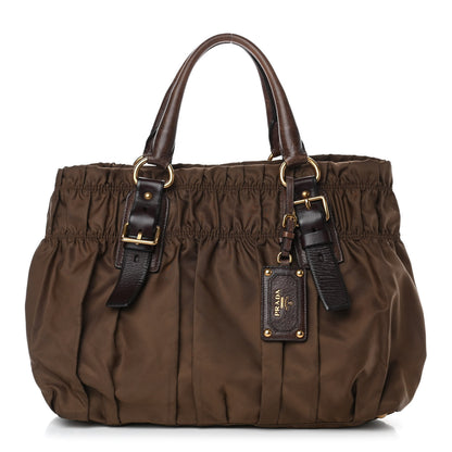 Prada Tessuto Nylon Gaufre Tote Corinto 1 of 6
