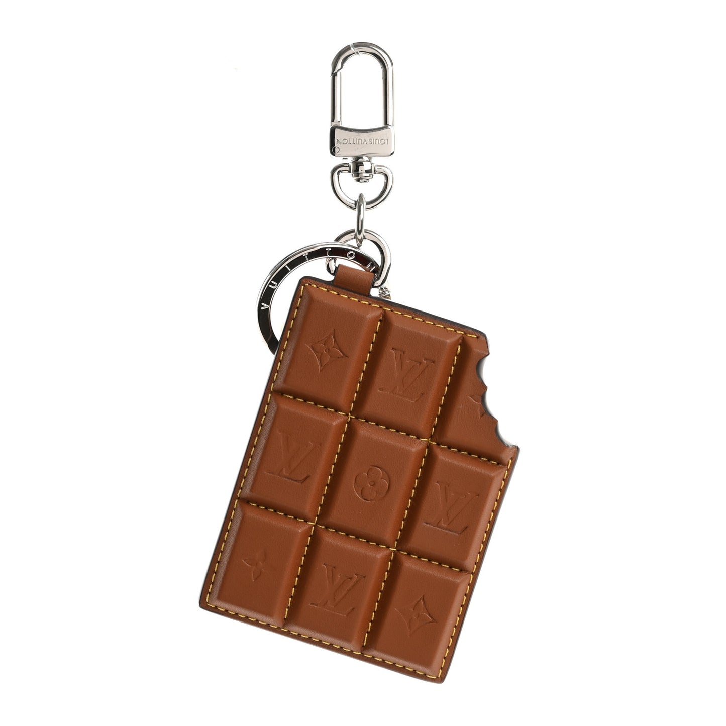 Monogram Chocolate Bar Charm Key Holder