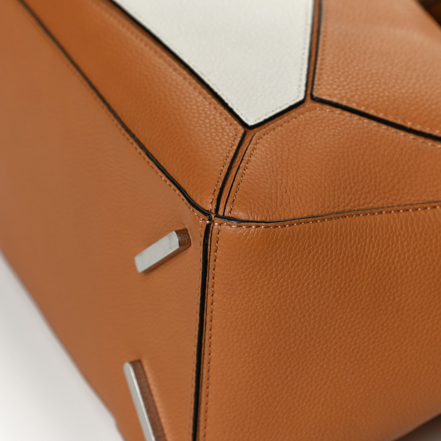 Loewe Calfskin Medium Puzzle Bag Tan Soft White 11 of 15