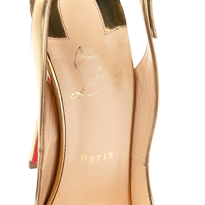 Christian Louboutin Satin Maxi Fiori Allenissima 130 Pumps 39 Gold 7 of 7