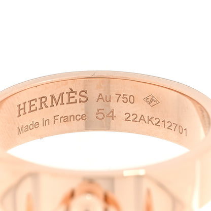 Hermes 18K Rose Gold PM Collier De Chien Ring 54 6.75 4 of 5
