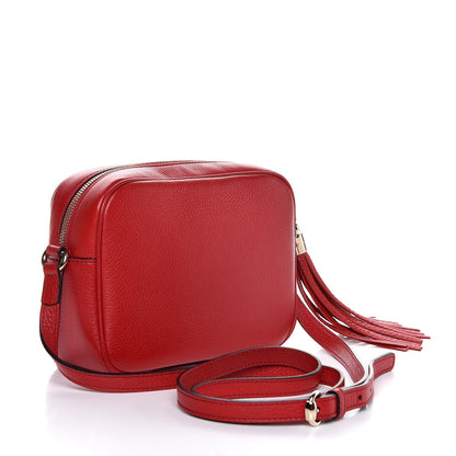 Gucci Pebbled Calfskin Small Soho Disco Bag Tabasco Red 3 of 7