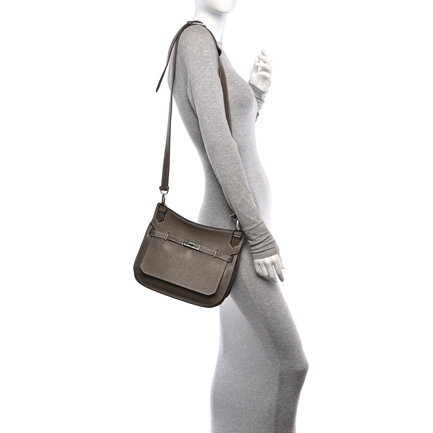 Hermes Taurillon Clemence Jypsiere 28 Etoupe 2 of 11