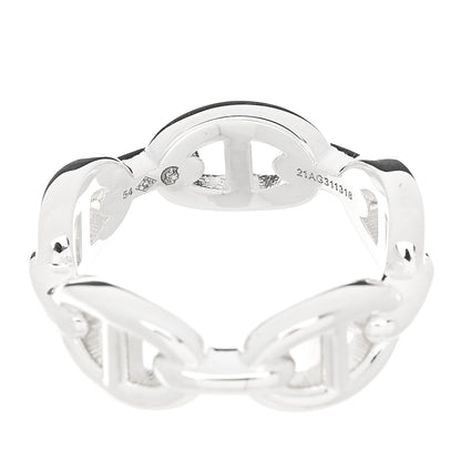 Hermes Sterling Silver PM Chaine d'Ancre Enchainee Band Ring 54 6.75 5 of 7