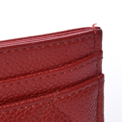 Chanel Caviar Quilted Card Holder Dark Red 11 of 11