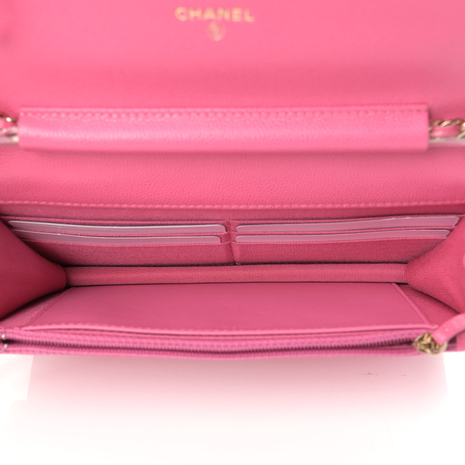 Chanel Caviar Quilted Wallet on Chain WOC Pink 5 of 11