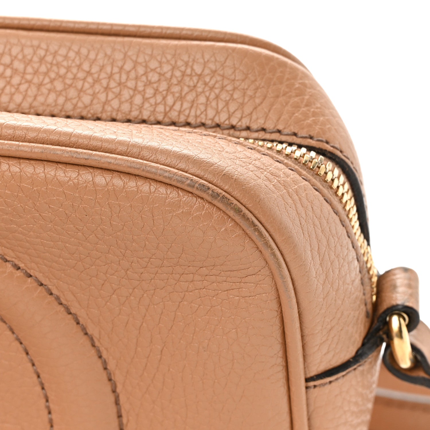Gucci Pebbled Calfskin Small Soho Disco Bag Camelia 15 of 22