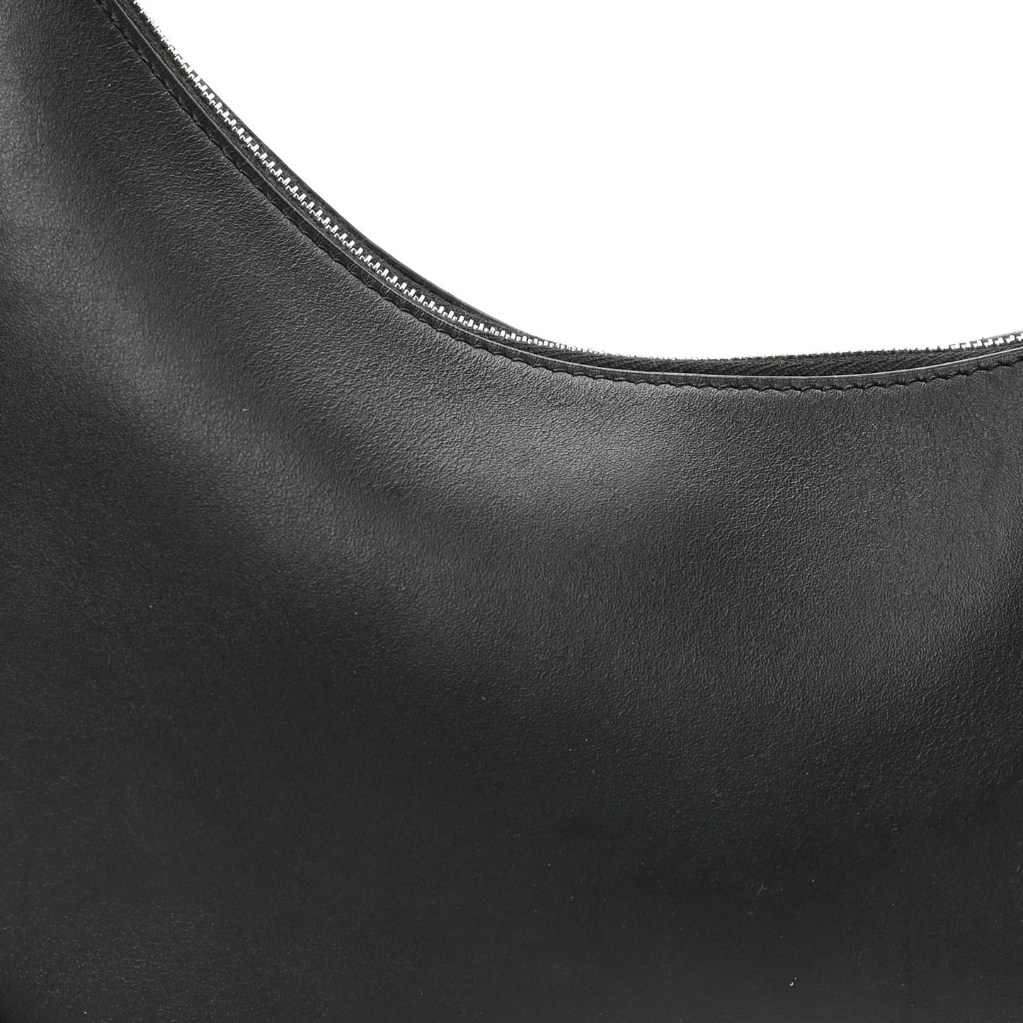 Smooth Calfskin Half Moon Shoulder Bag Black