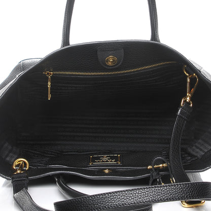 Prada Vitello Daino Tote Nero Black 6 of 9