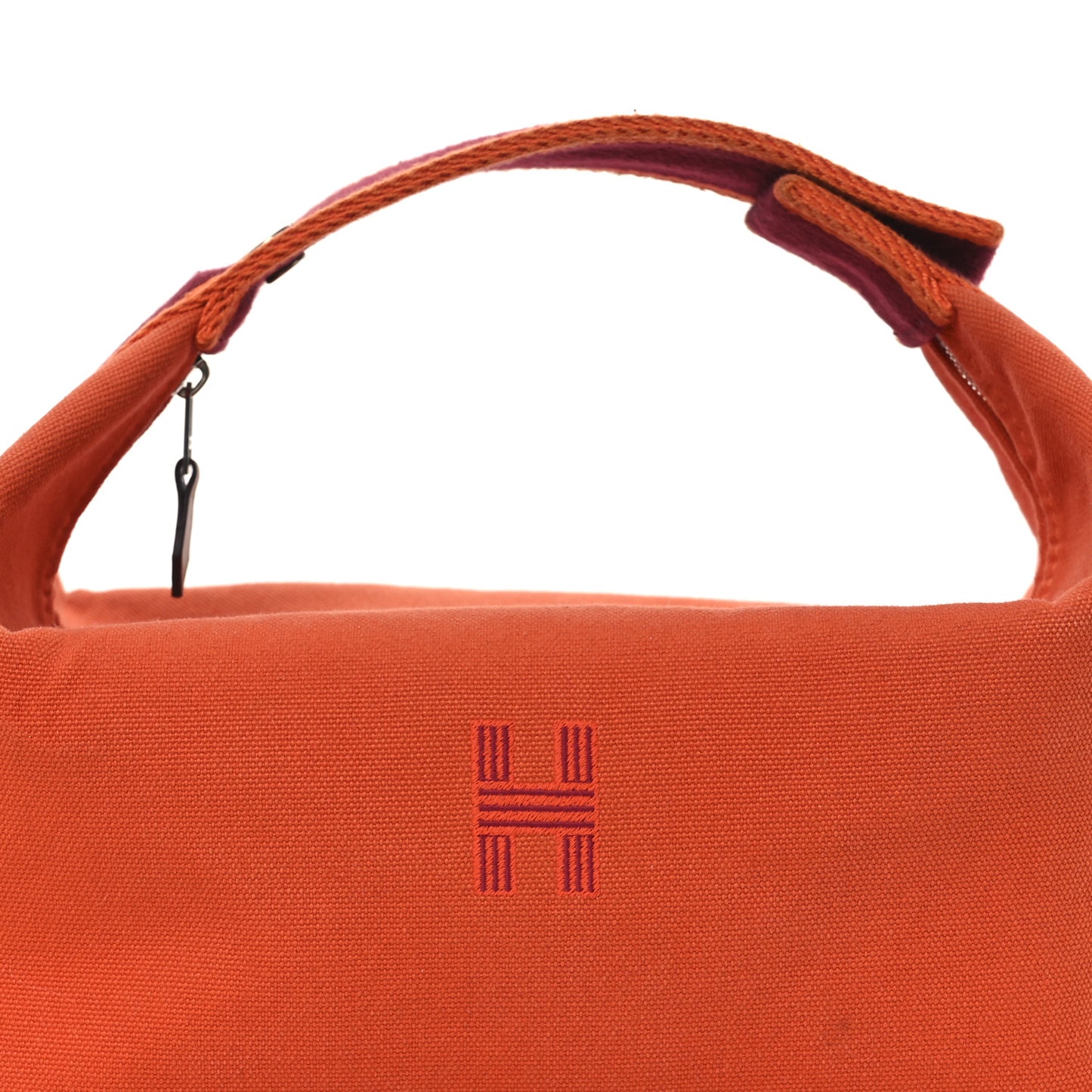 Canvas Large Bride-A-Brac Pouch Orange Feu Burgundy