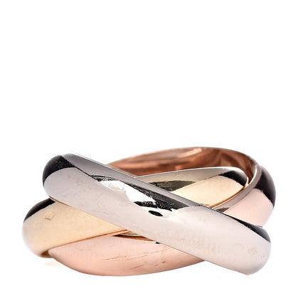 Cartier 18K Pink Yellow White Gold Large Trinity Ring 51 5.75 3 of 5