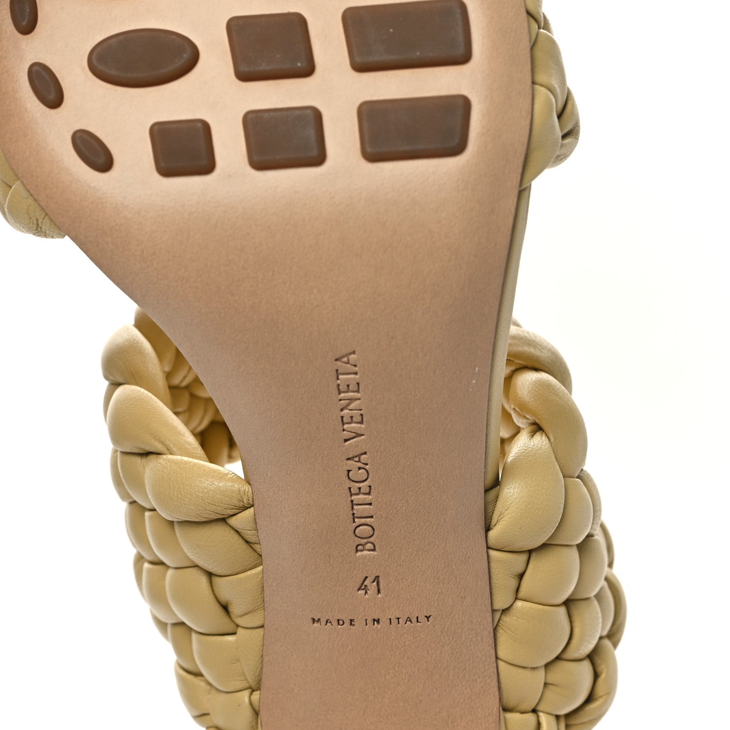 Bottega Veneta Nappa Twisted Padded Intrecciato Curve Slide Sandals 41 Tapioca 6 of 9