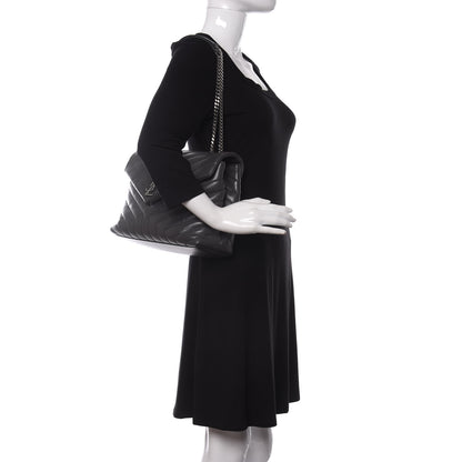 Saint Laurent Calfskin Y Quilted Monogram Medium Loulou Chain Satchel Asphalt 2 of 10