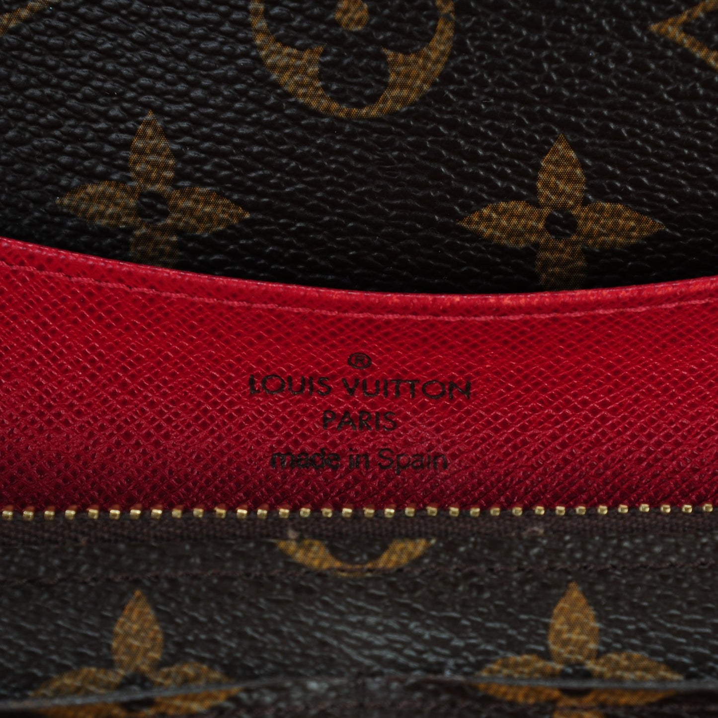 Monogram Emilie Wallet Red