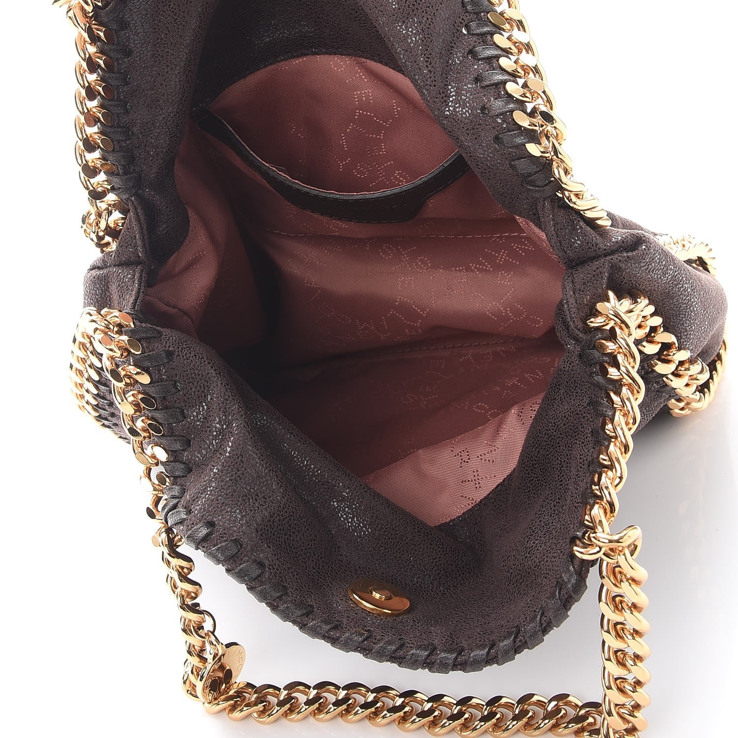 Stella McCartney Shaggy Deer Mini Falabella Fold Over Tote Brown 5 of 7