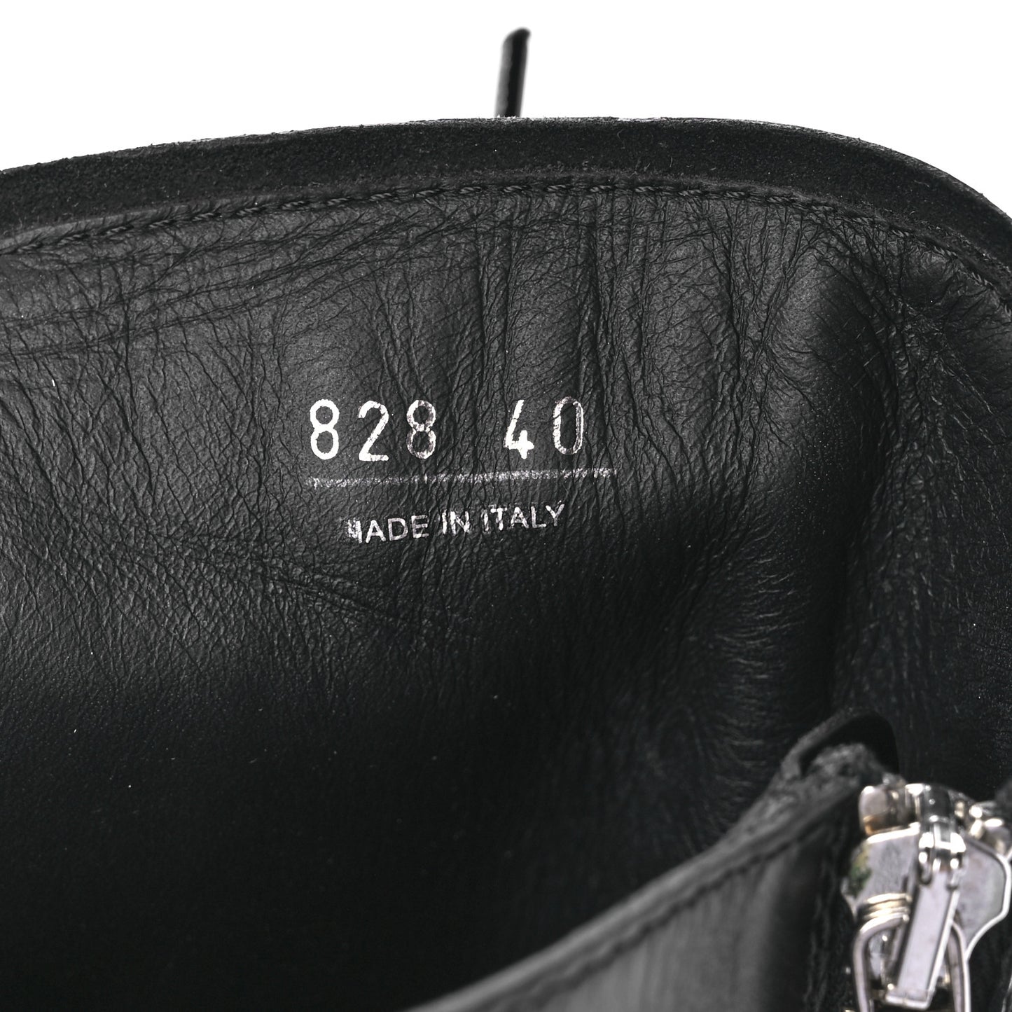 Vitello Lux Nylon Metal Triangle Logo Monolith Pouch Pocket 55mm Tall Combat Boots 40 Black