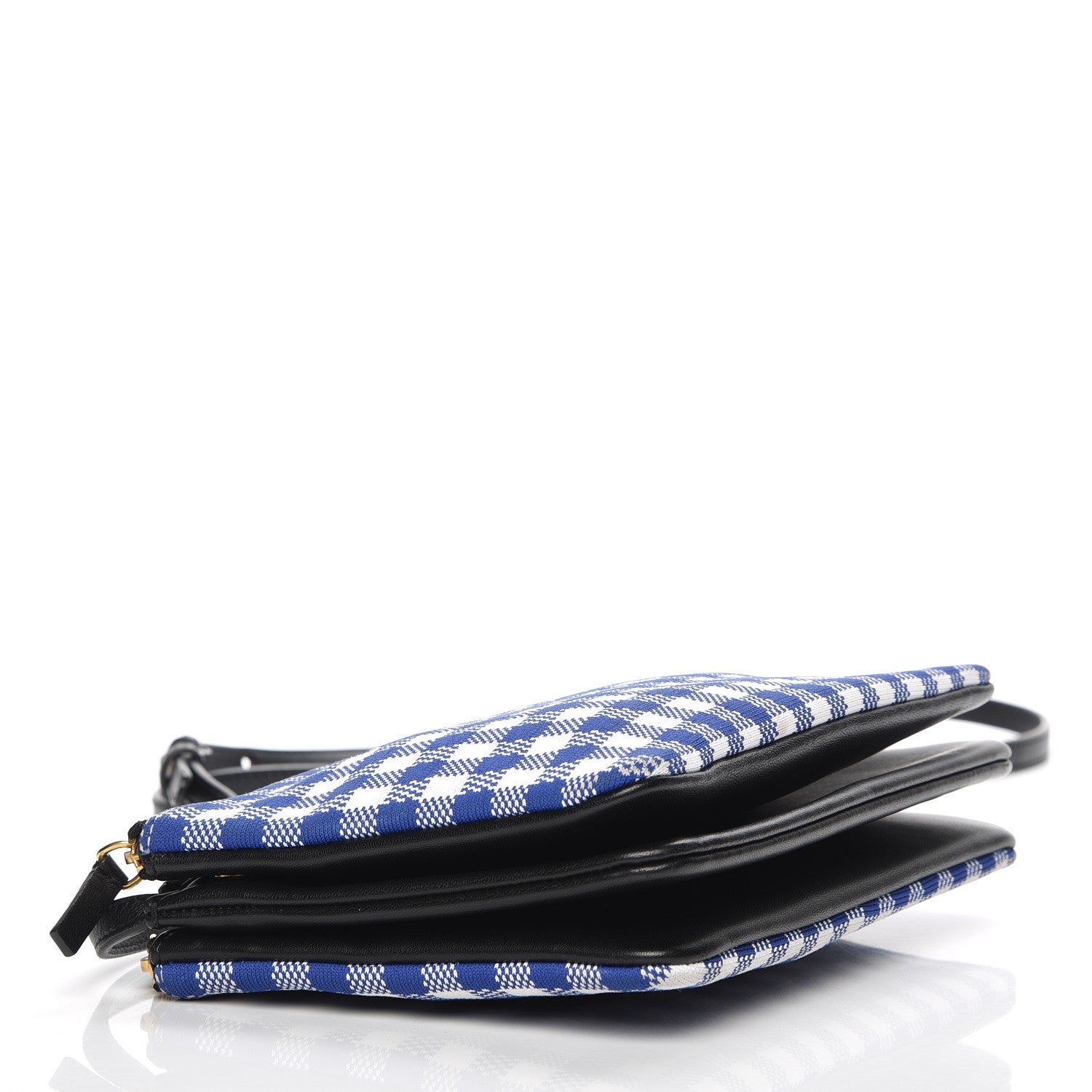 Celine Gingham Lambskin Small Trio Crossbody Bag Cobalt 4 of 7