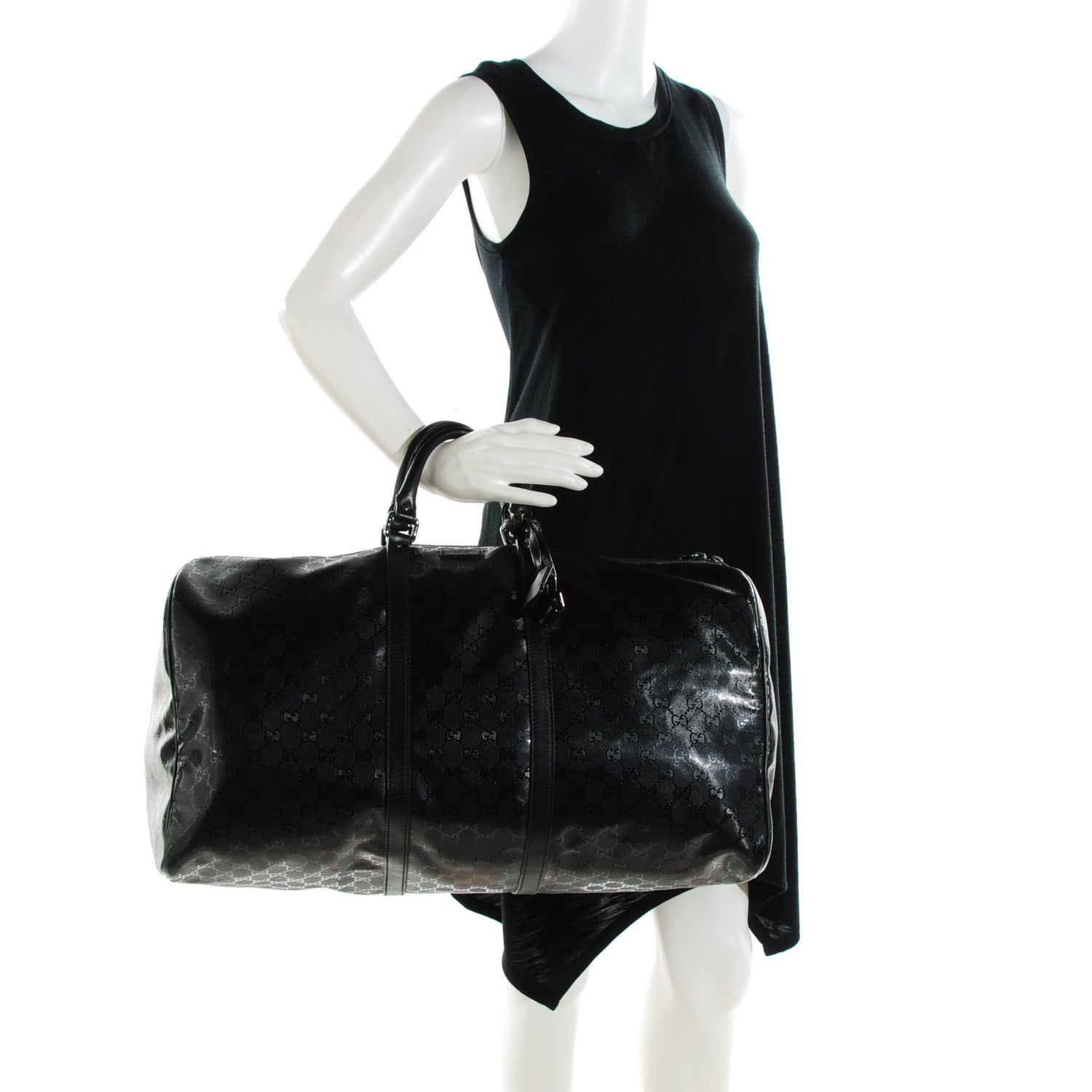 Gucci Imprime Monogram Large Carry On Duffle Black 2 of 7