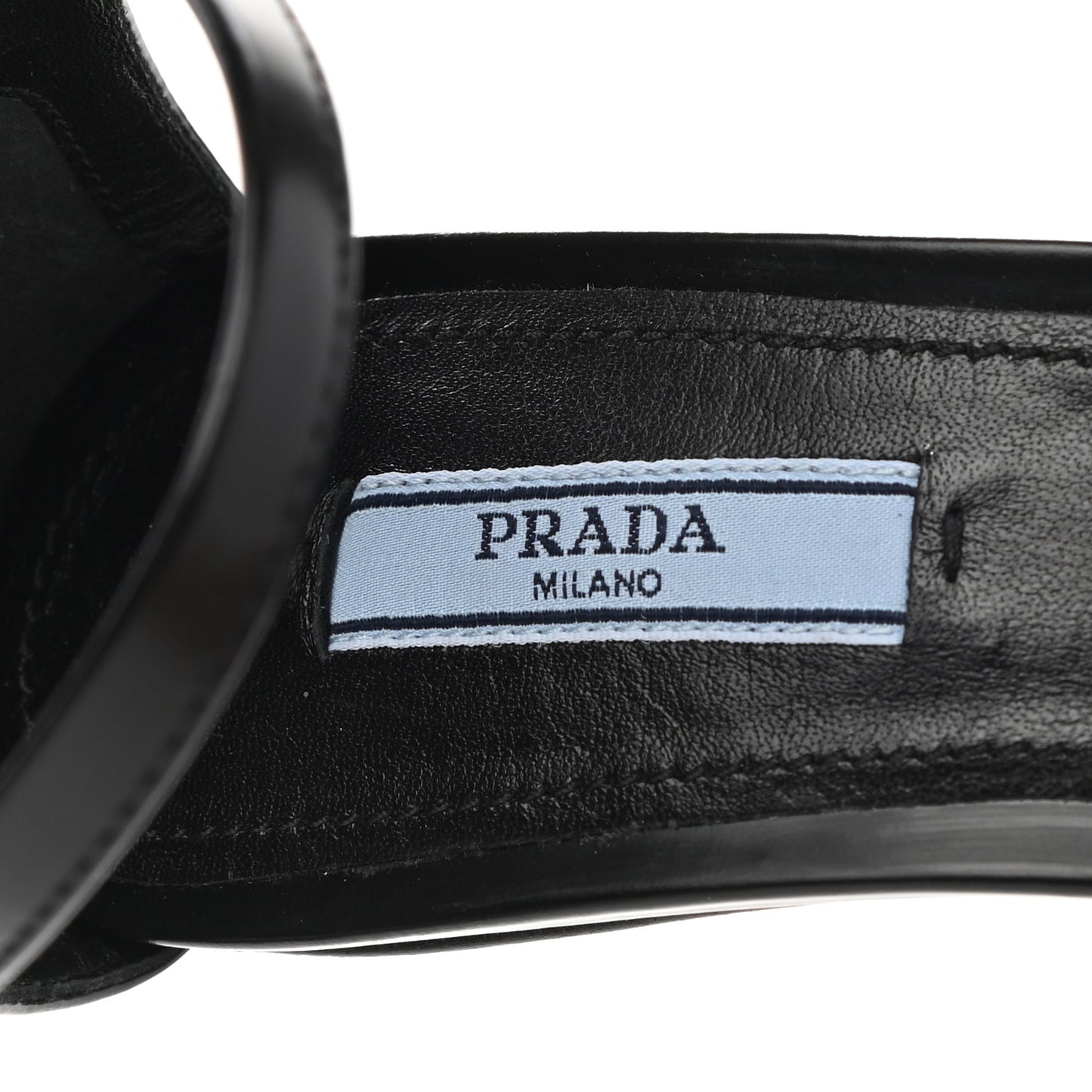 Brushed Calfskin Logo Sandals 37.5 Black