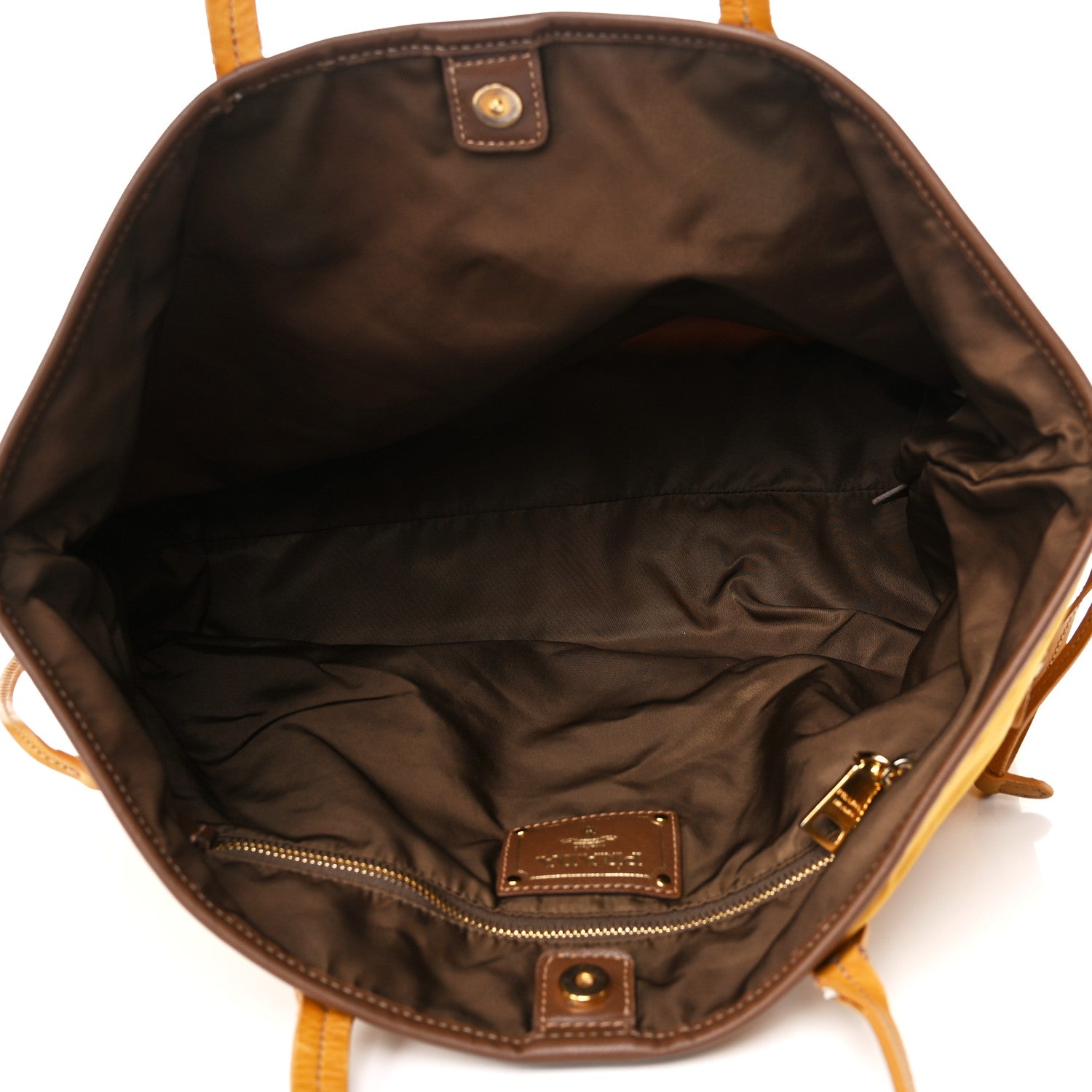 Prada Tessuto Nylon Saffiano Shopping Tote Yellow 5 of 22