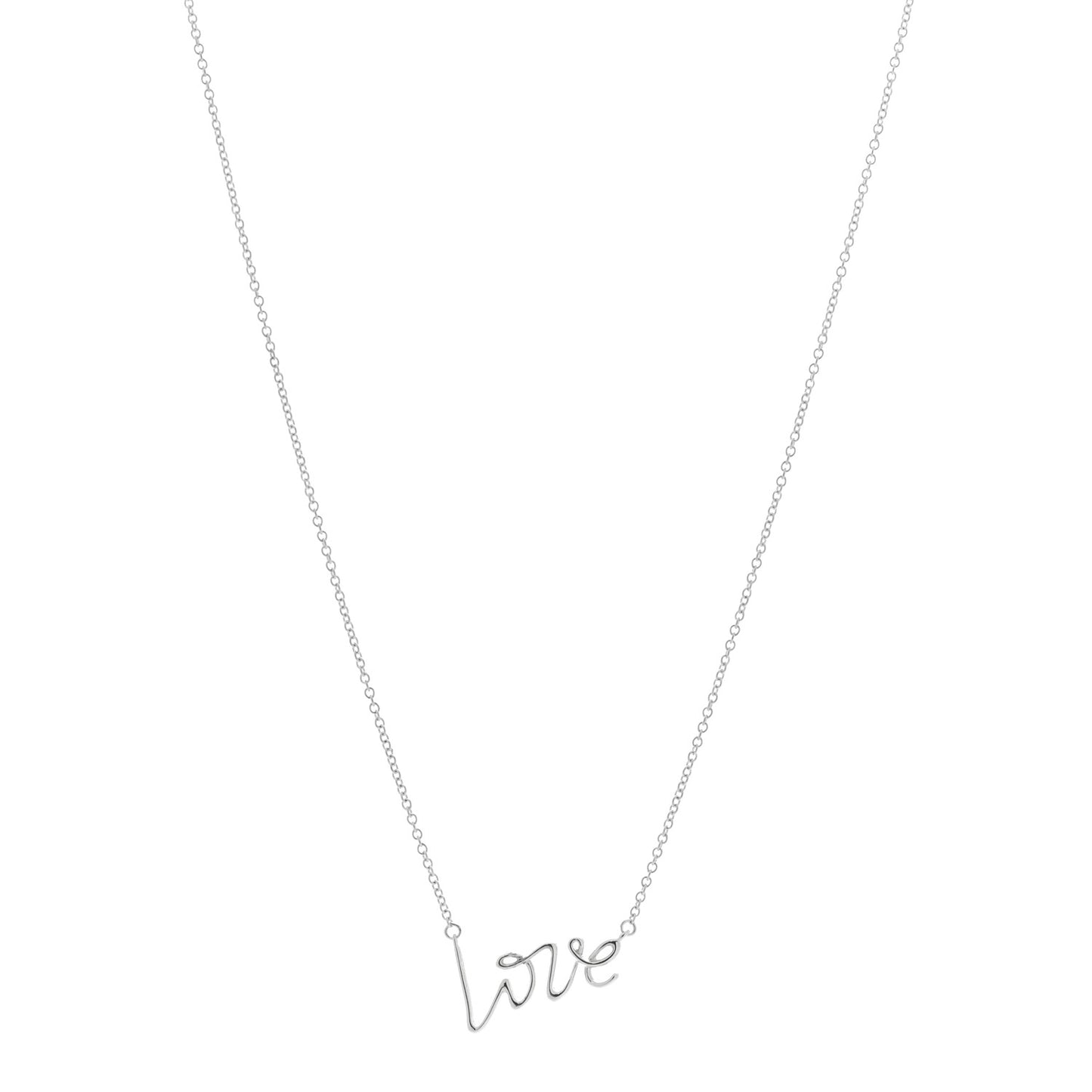 Sterling Silver Paloma Picasso Graffiti Love Pendant Necklace