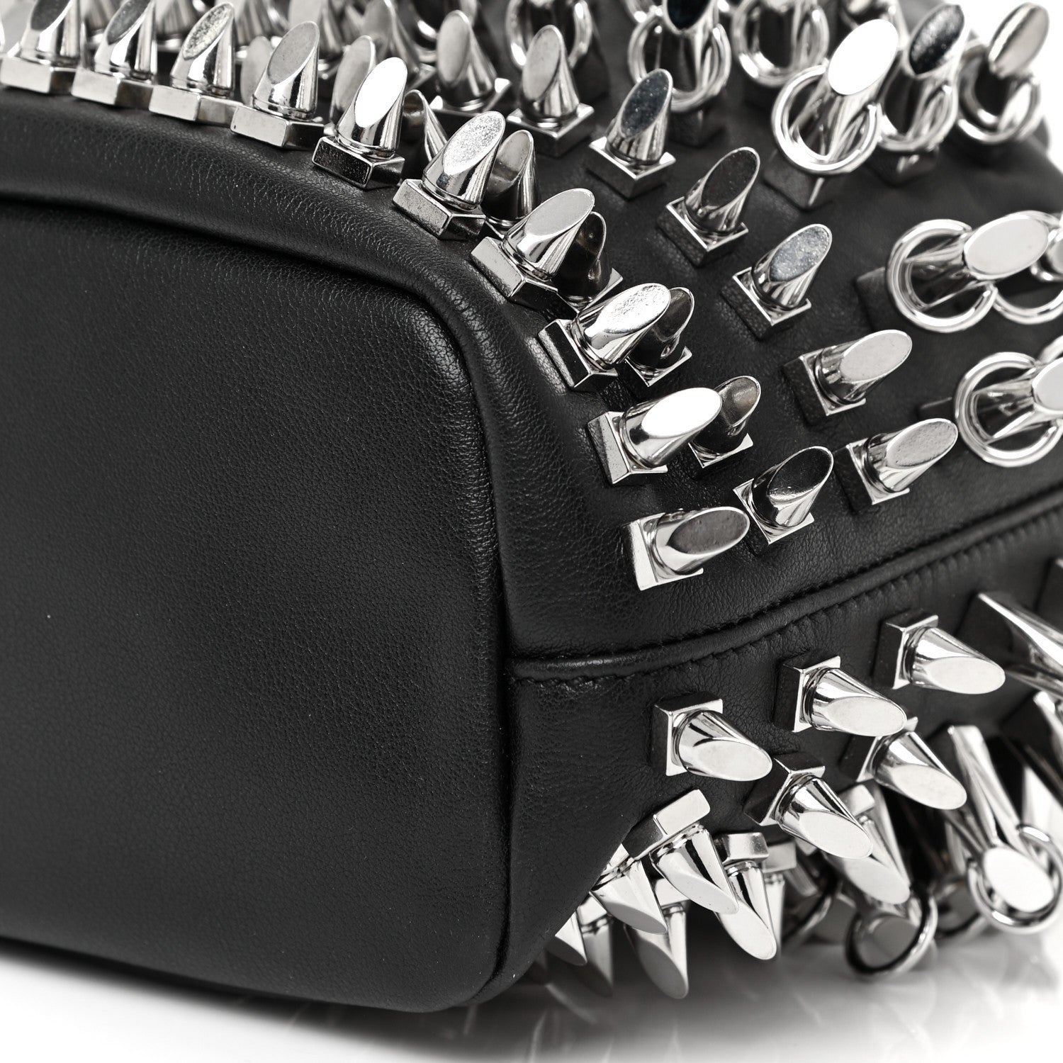 Givenchy Calfskin Spiked Drawstring Bucket Bag Black 9 of 9