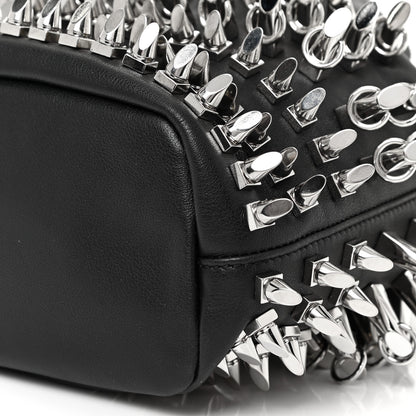 Givenchy Calfskin Spiked Drawstring Bucket Bag Black 9 of 9