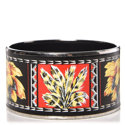 Hermes Enamel Printed Brazil Extra Wide Bracelet 62 1 of 4