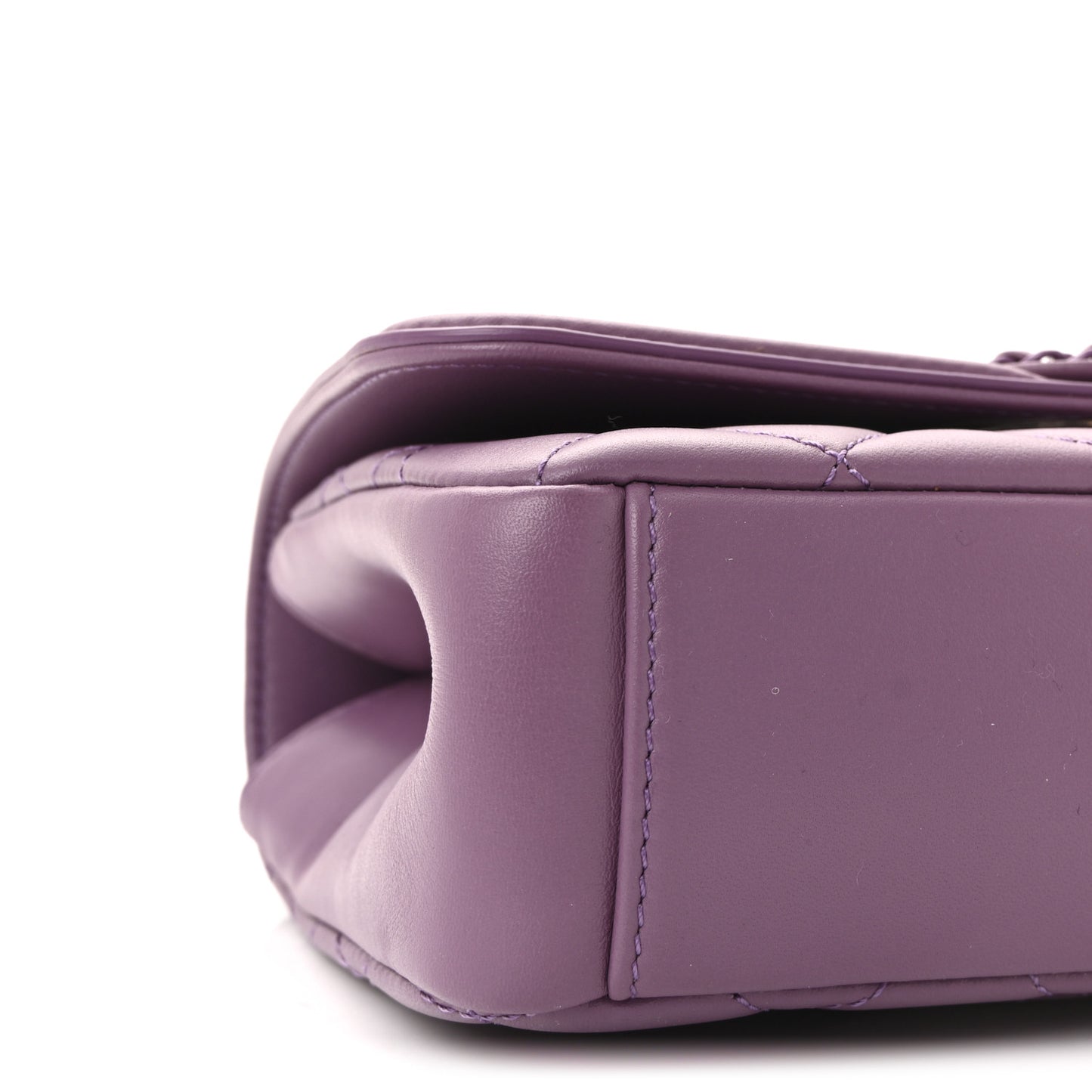 Lambskin Quilted Small CC Filigree Flap Purple