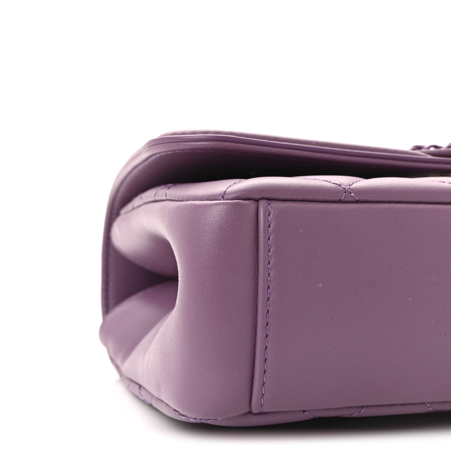 Chanel Lambskin Quilted Small CC Filigree Flap Purple 9 of 10