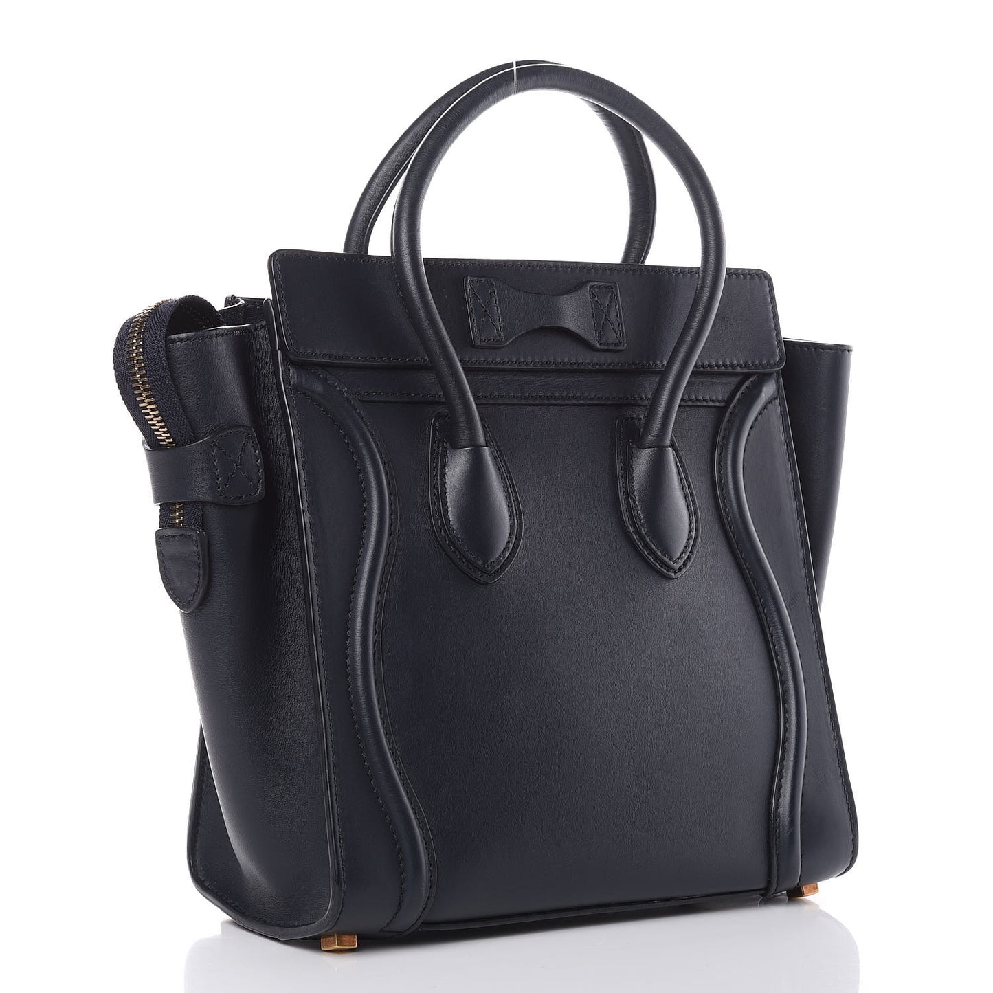 Smooth Calfskin Micro Luggage Navy Blue