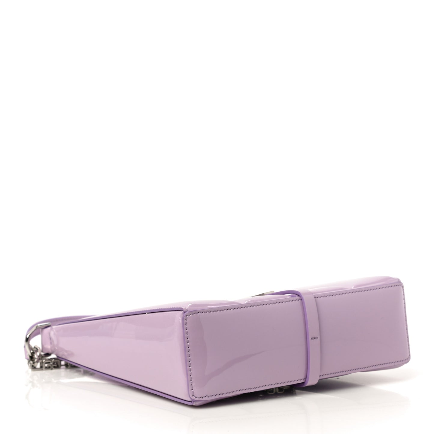 Patent Padded Small Cut Out Shoulder Bag Lilac