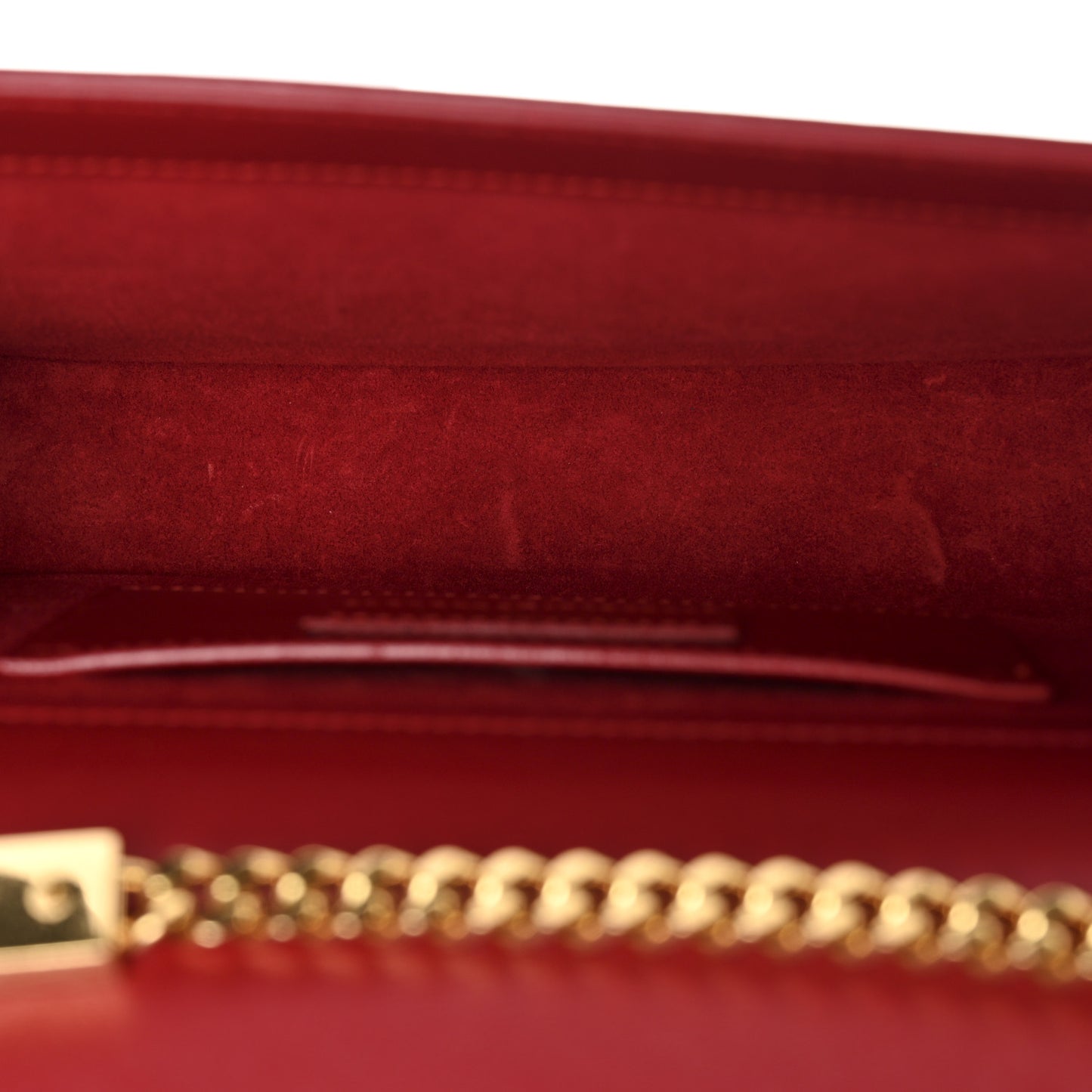 Smooth Calfskin Medium Classic Monogram Kate Tassel Satchel Lipstick Red