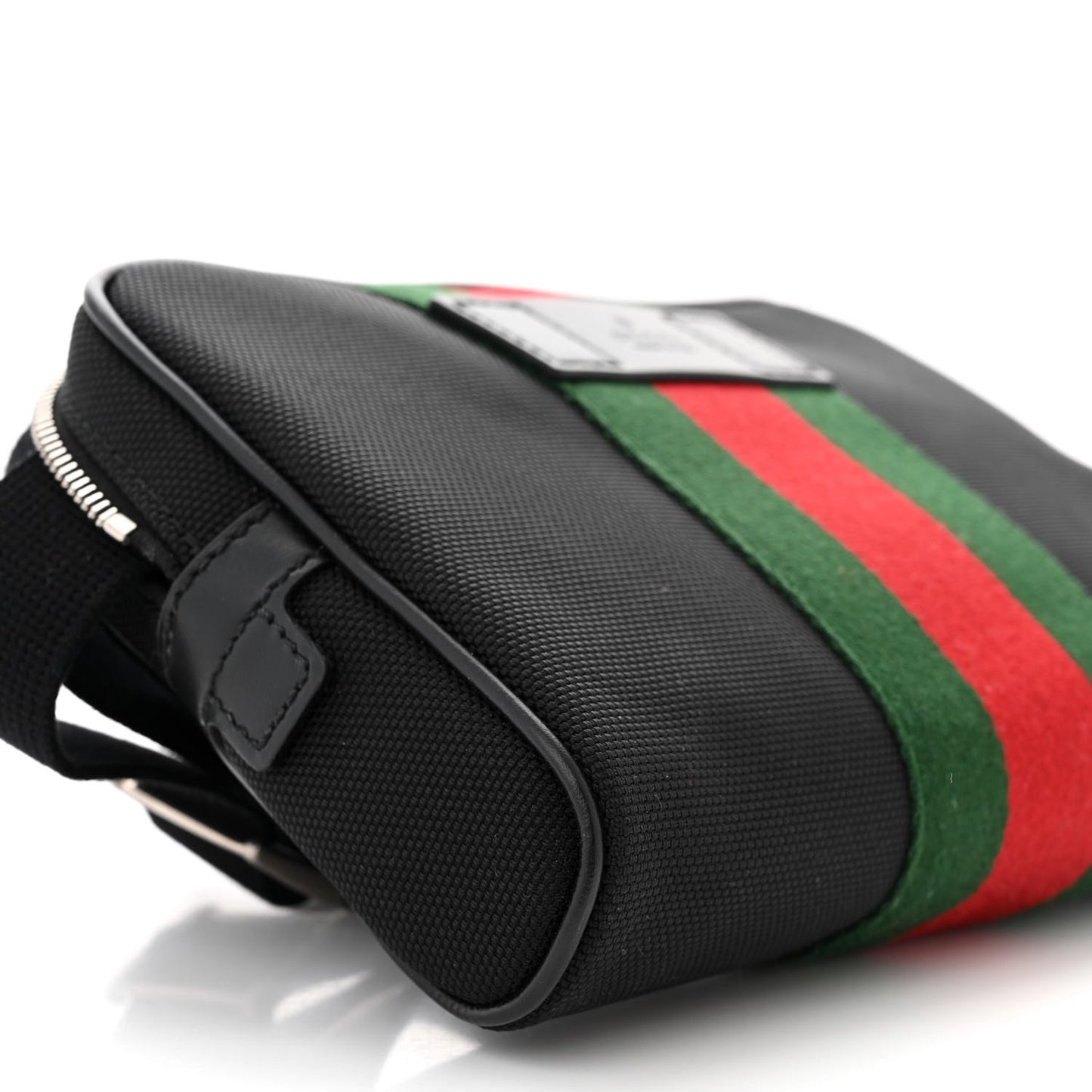 Canvas Web Slim Belt Bag Black