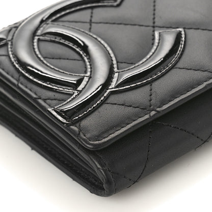 Chanel Calfskin Quilted Cambon Gusset Flap Wallet Black 7 of 8
