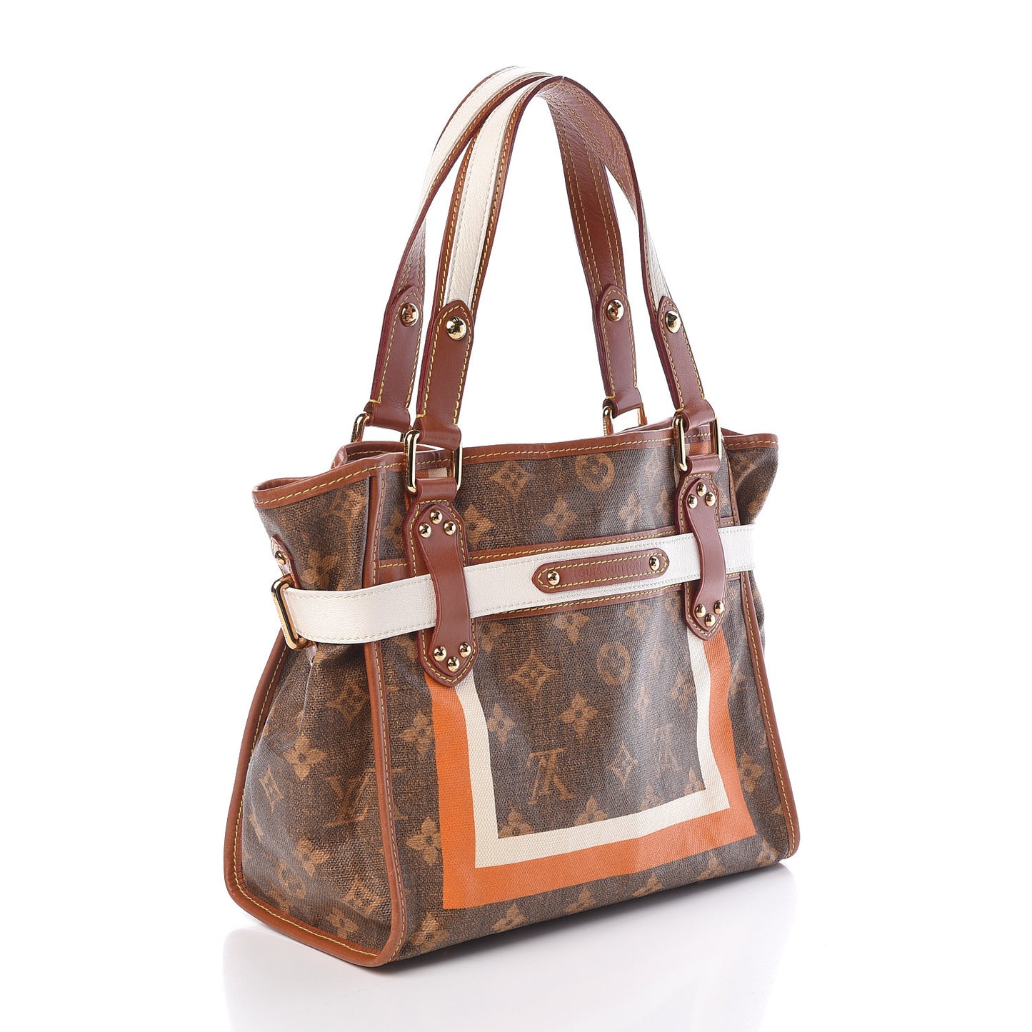 Monogram Rayures Tisse Sac PM