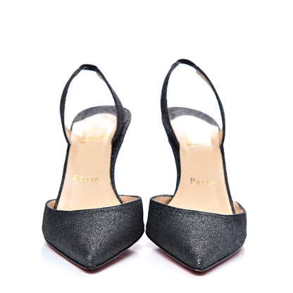 Christian Louboutin Glitter Ever 85 Slingback Pumps 36 Silver 2 of 10