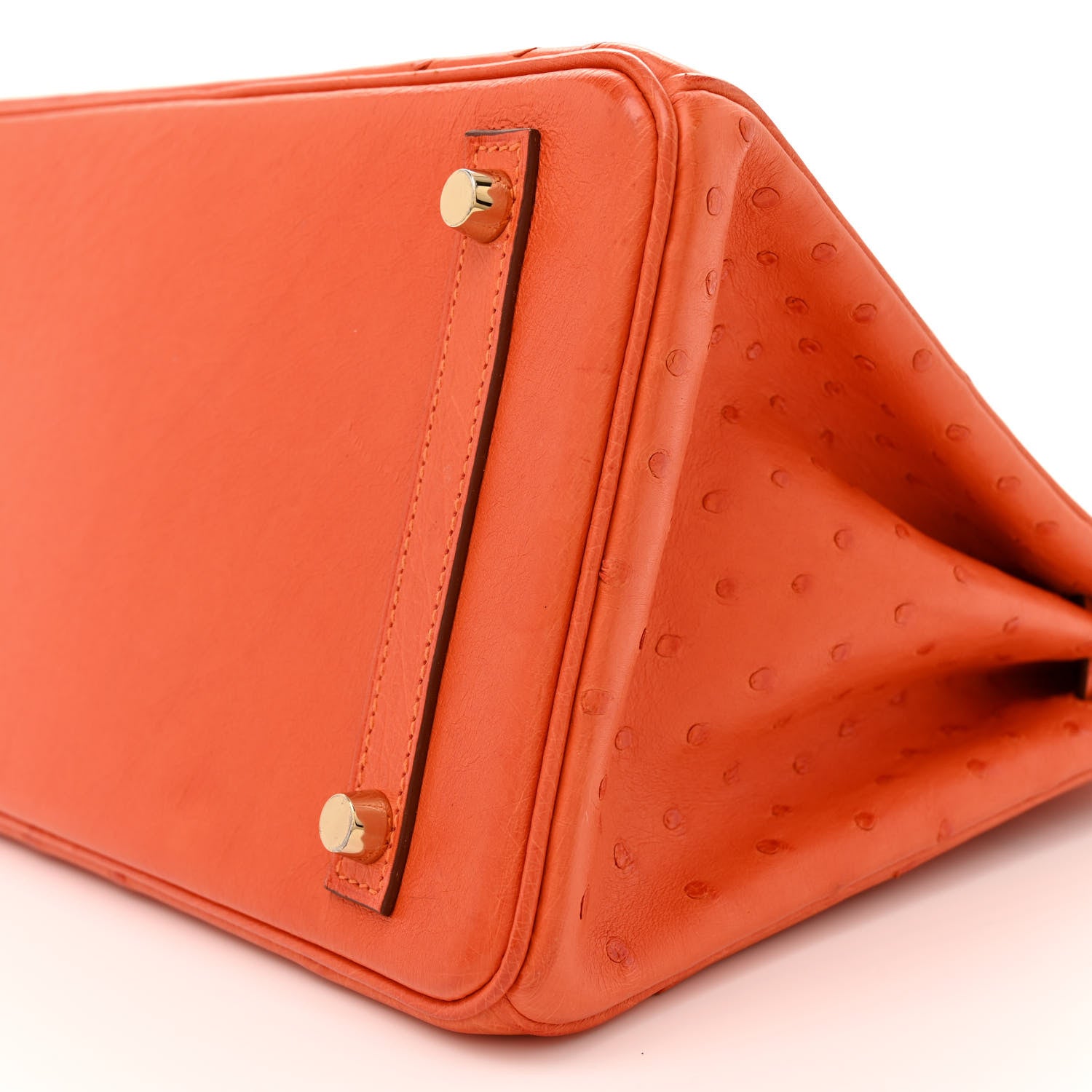 Hermes Ostrich Birkin 30 Orange 10 of 12