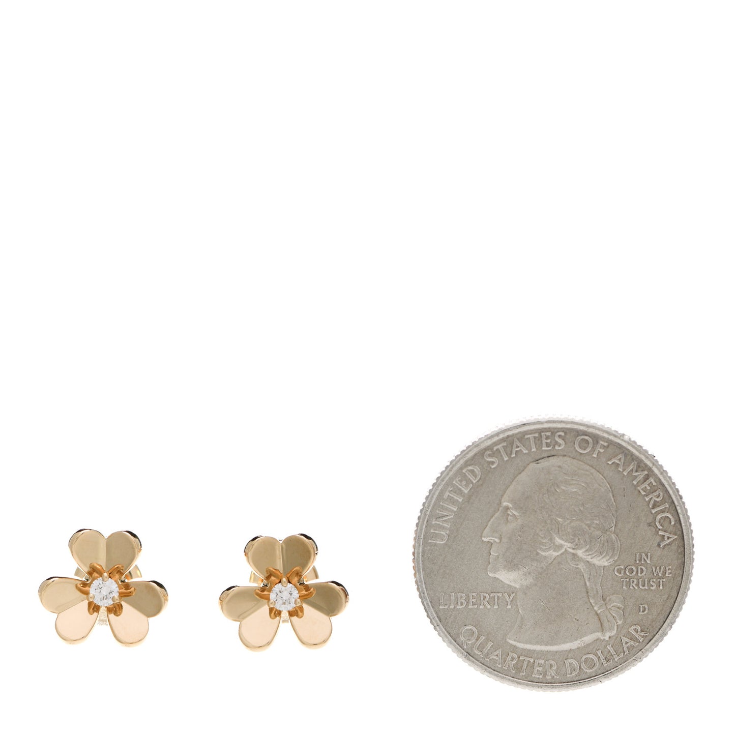18K Yellow Gold Diamond Mini Frivole Earrings