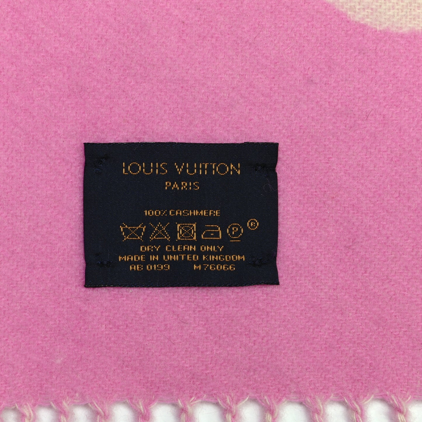 Cashmere Monogram Reykjavik Scarf White Pink