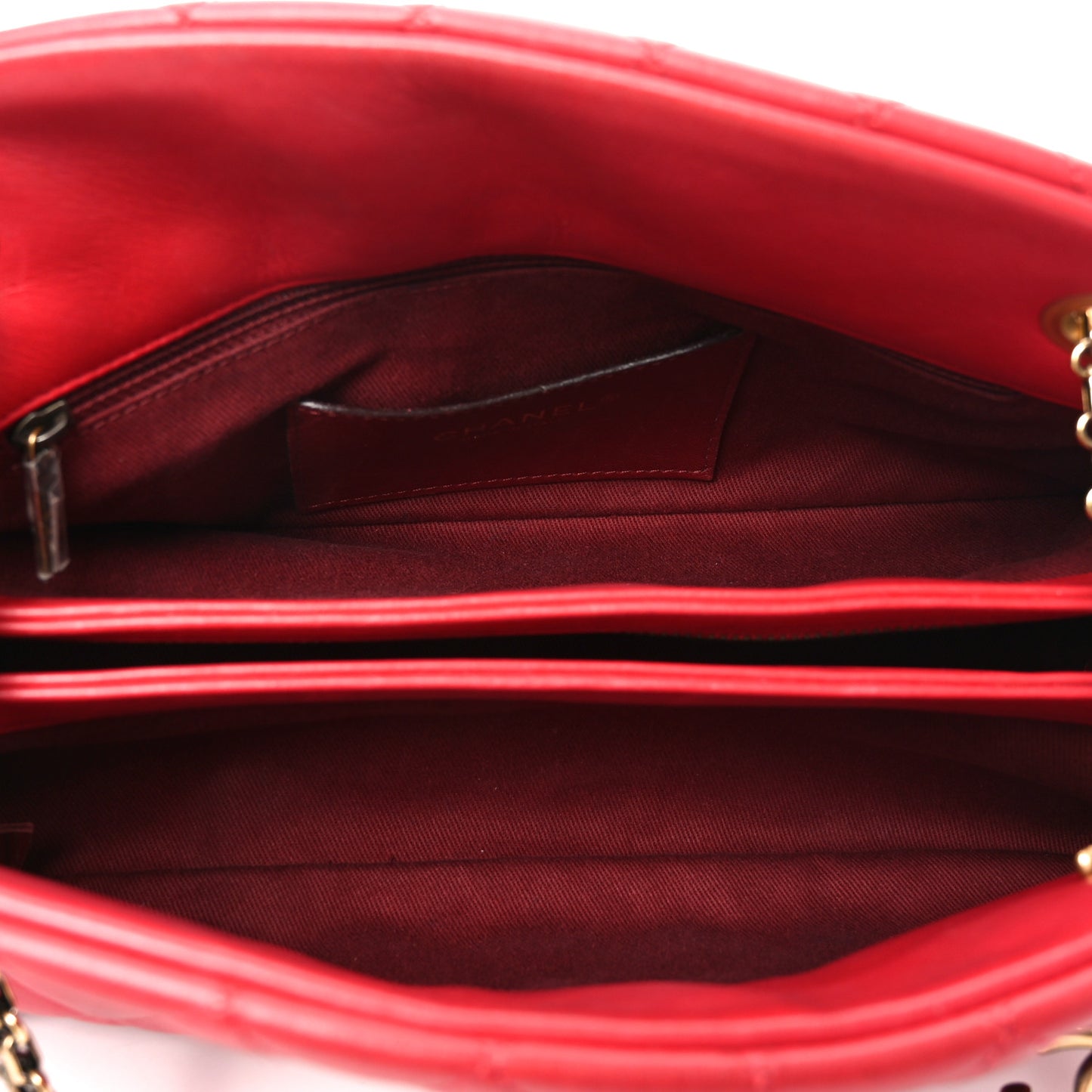 Lambskin Quilted Medium Just Mademoiselle Red