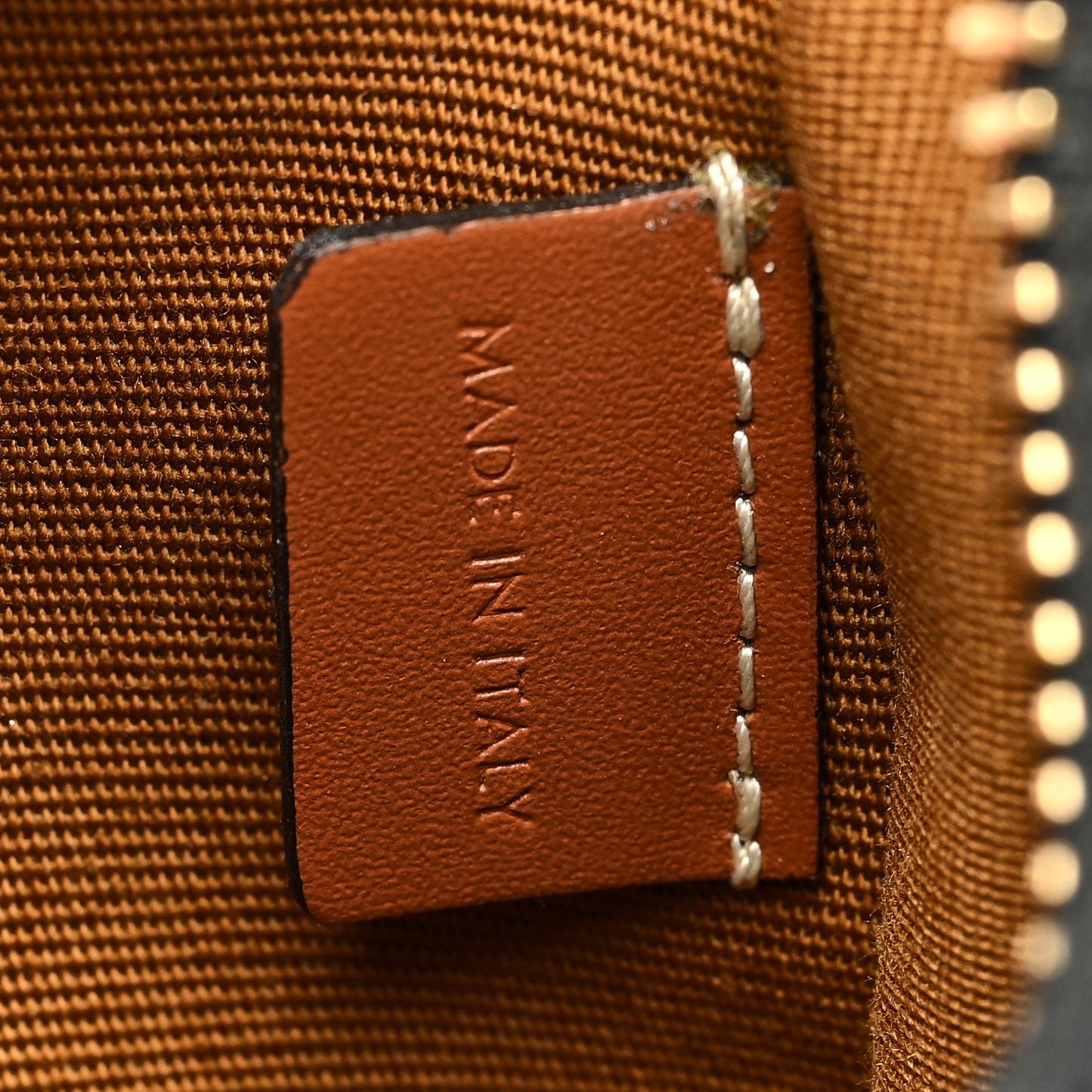 Canvas Calfskin Mini Ava Triomphe Shoulder Bag Tan